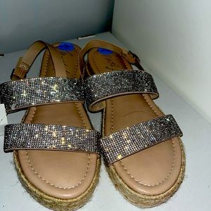 Mari A Sparkly Wedge Sandals